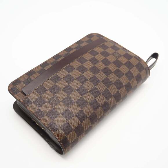 LOUIS VUITTON Monogram Saint Louis N51993 Second Bag, Brown Coated Canvas and...